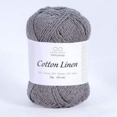 Infinity Design Cotton Linen (6030 светло-серый) 53% хлопок, 33% вискоза, 14%  лен 50 гр/125 м